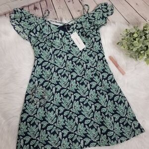 Woven Pink Blue and Green Dress NWT